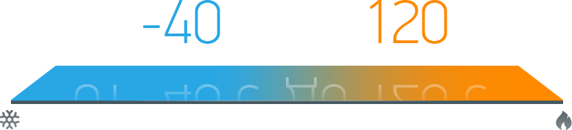 Диапазон температур использования получаемых изделий от -40 до +120 градусов по Цельсию